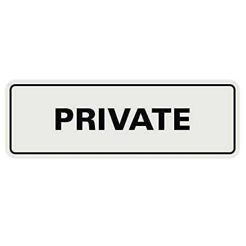 Lt Gray Large Standard PRIVATE Door Wall Sign Lt Gray Large Standard PRIVATE Door Wall Sign